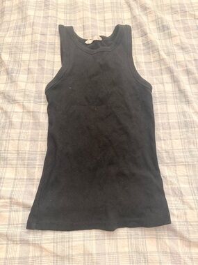Target Women's Black Ribbed Racerback Tank Top